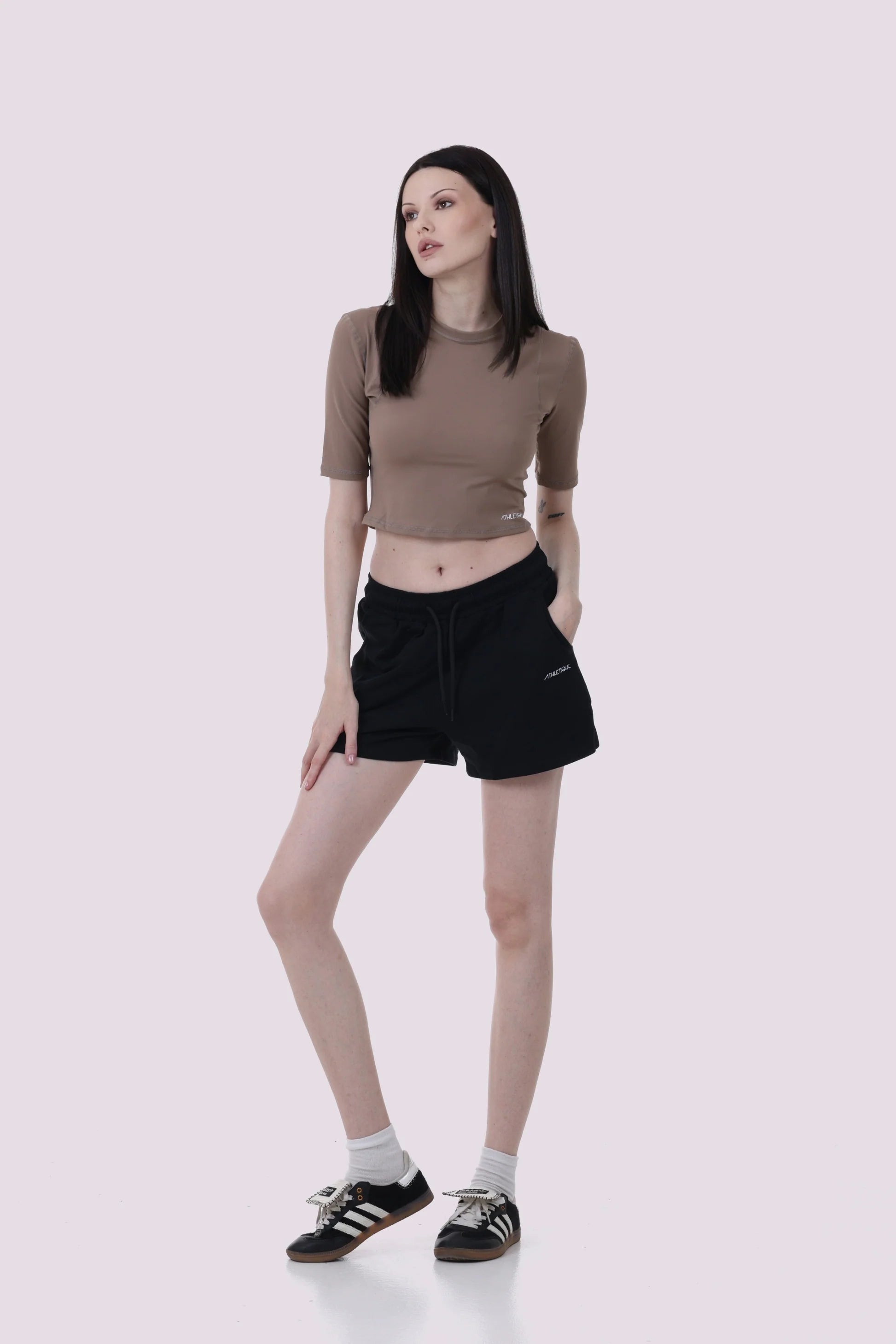 Mid Sleeve Crop
