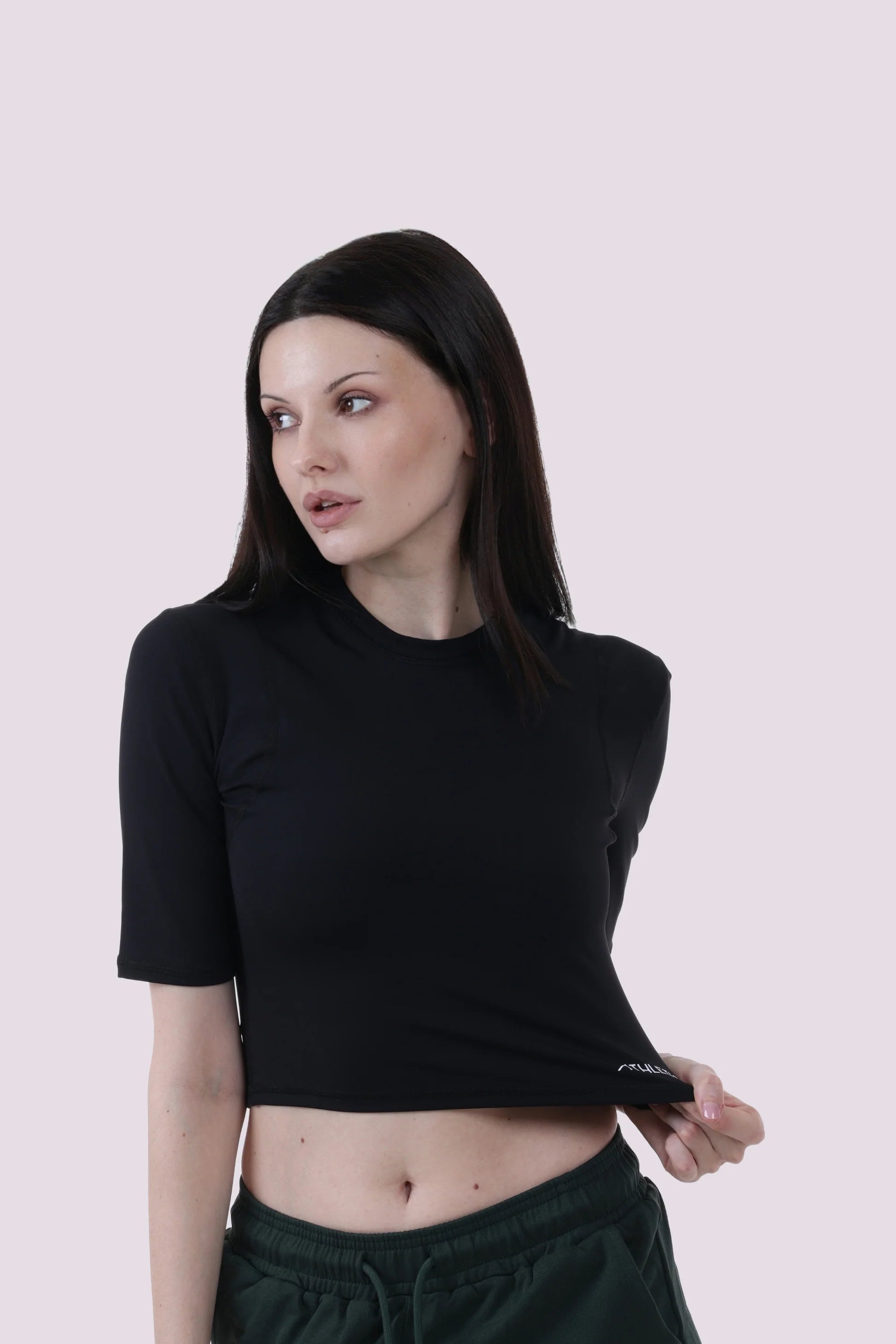 Mid Sleeve Crop