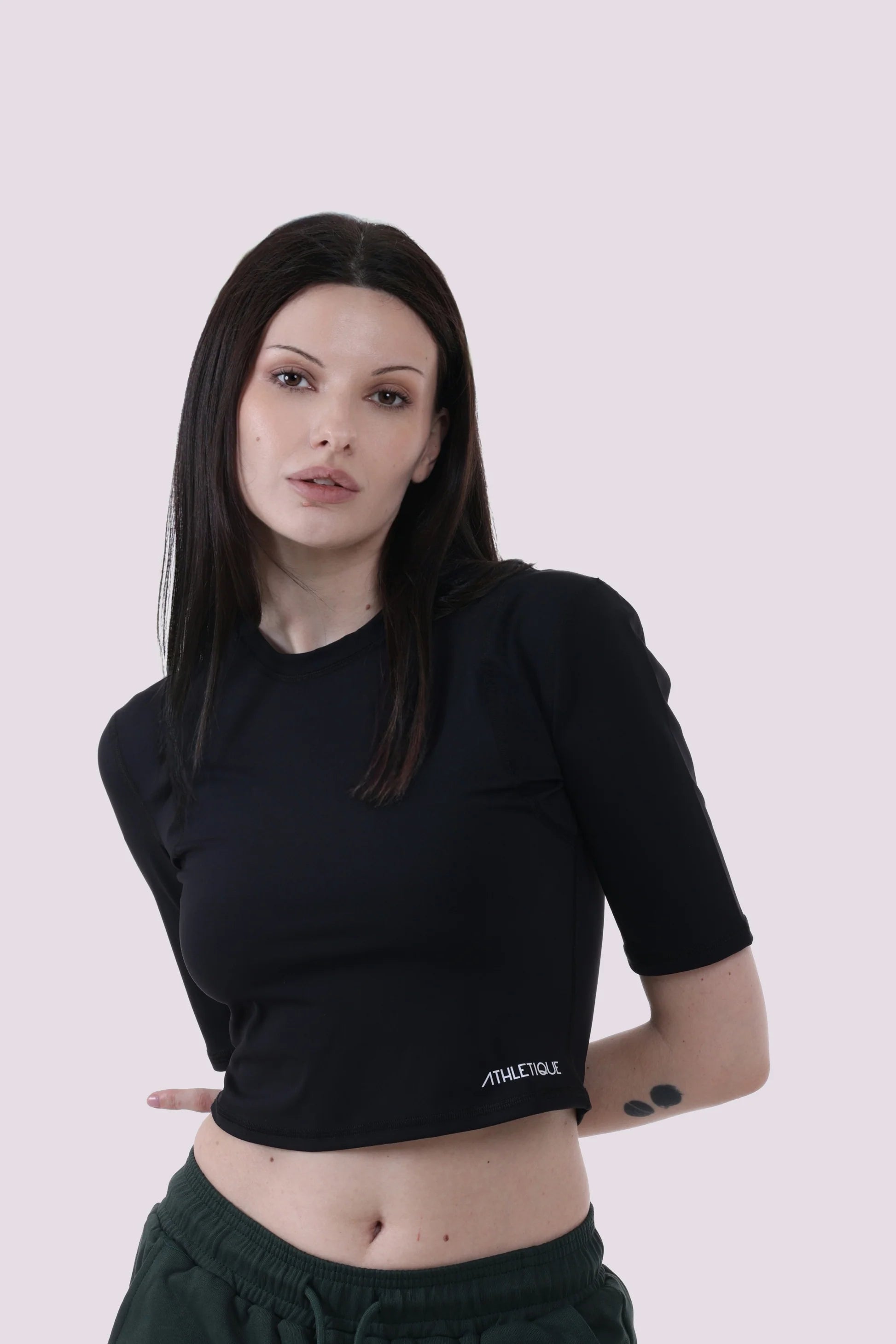 Mid Sleeve Crop