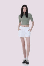 Mid Sleeve Crop
