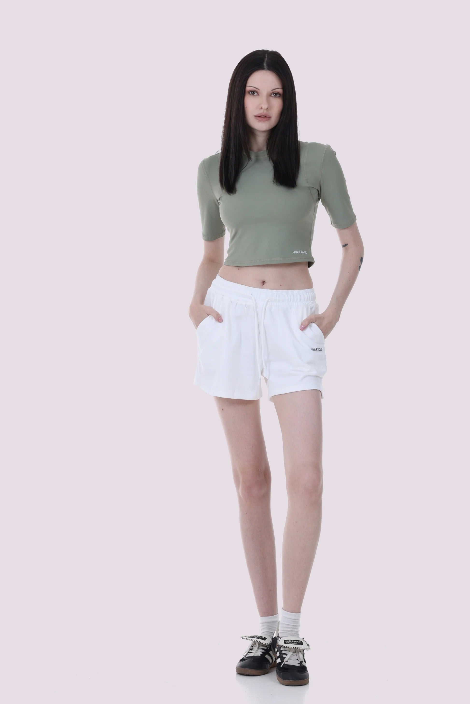 Mid Sleeve Crop